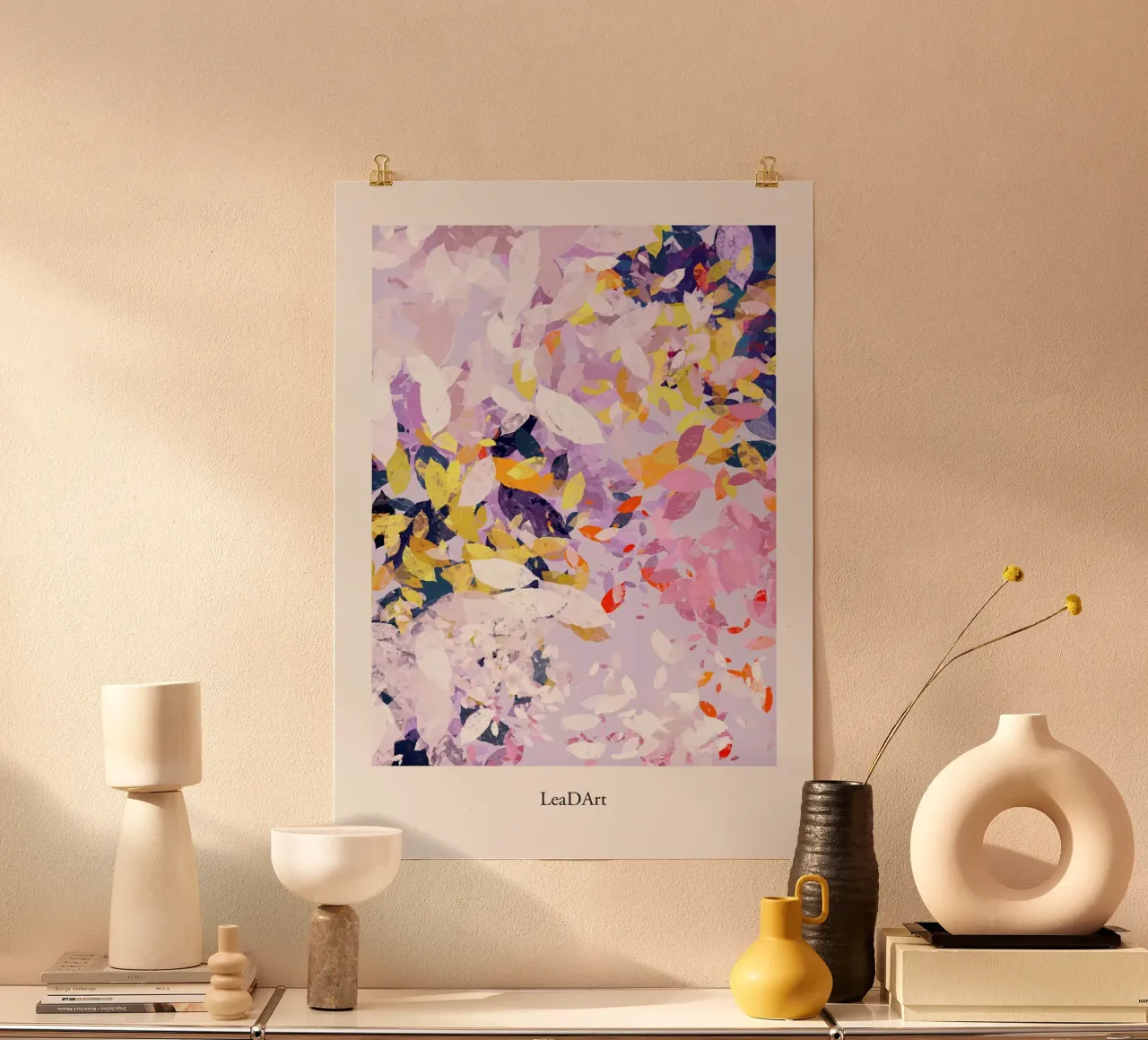 The Dance of Nature 3 poster with wooden frame by LeaDArt