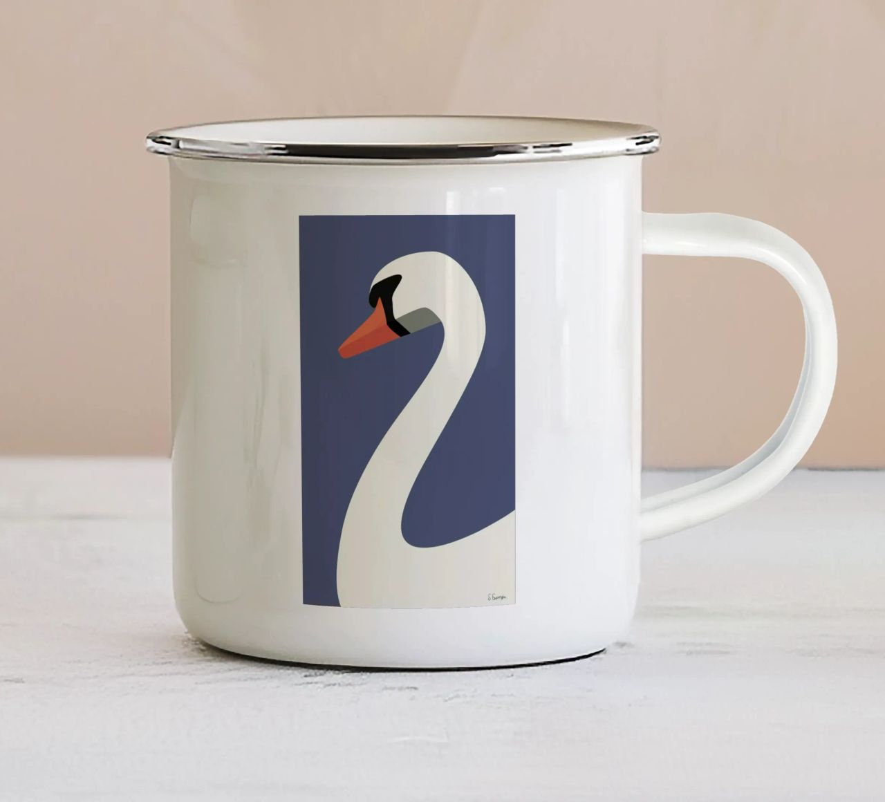 Svane tazza in smalto da Swen Swensøn
