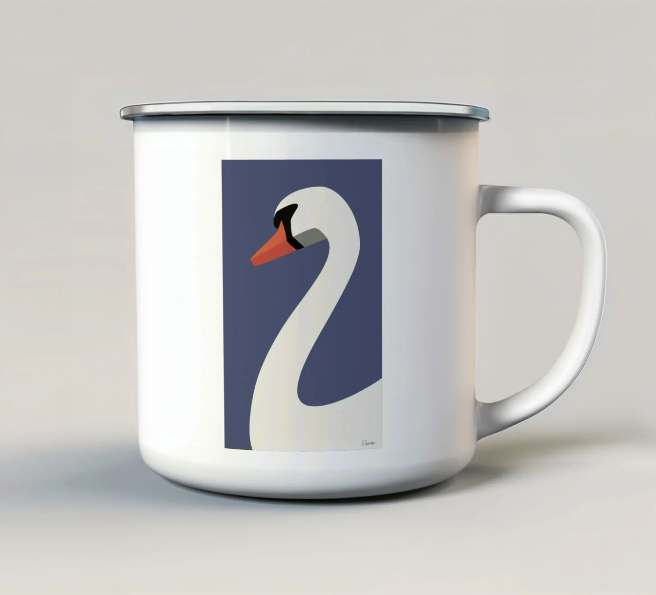 Svane tazza in smalto da Swen Swensøn