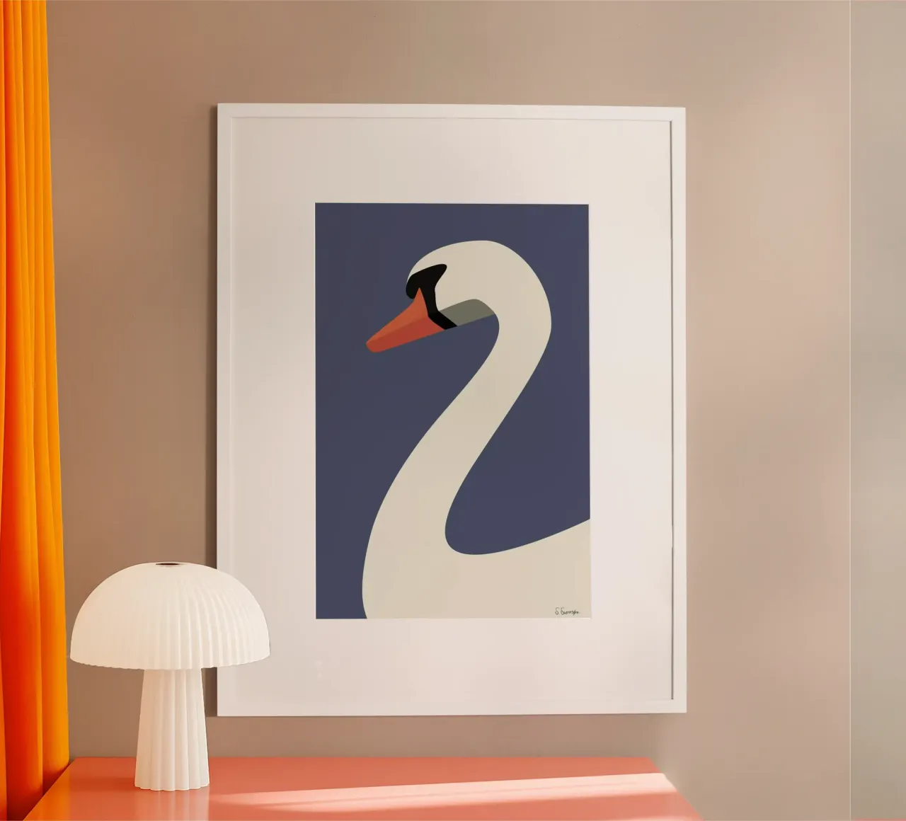 Svane poster con telaio in alluminio da Swen Swensøn