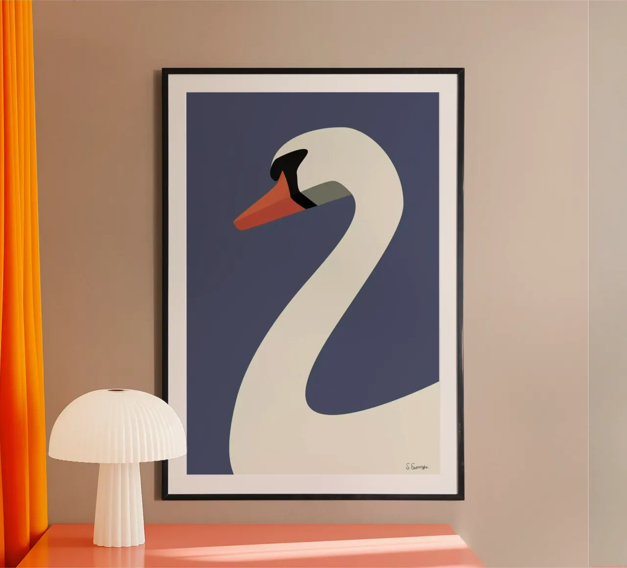 Svane poster con telaio in alluminio da Swen Swensøn