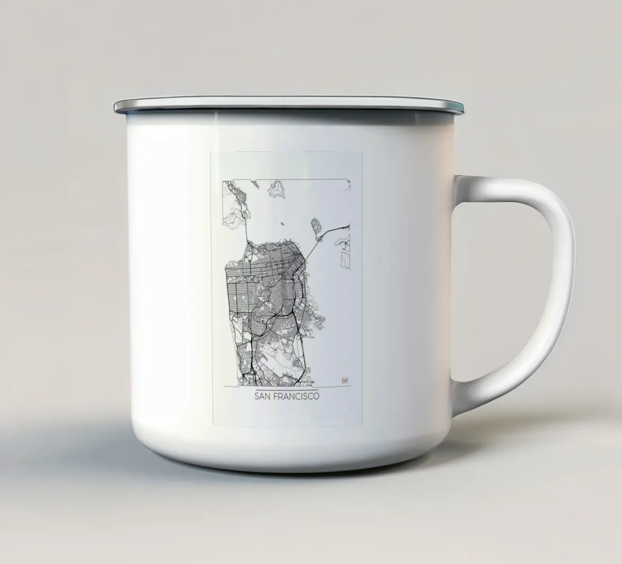 San Francisco Minimal tazza in smalto da Hubert Roguski