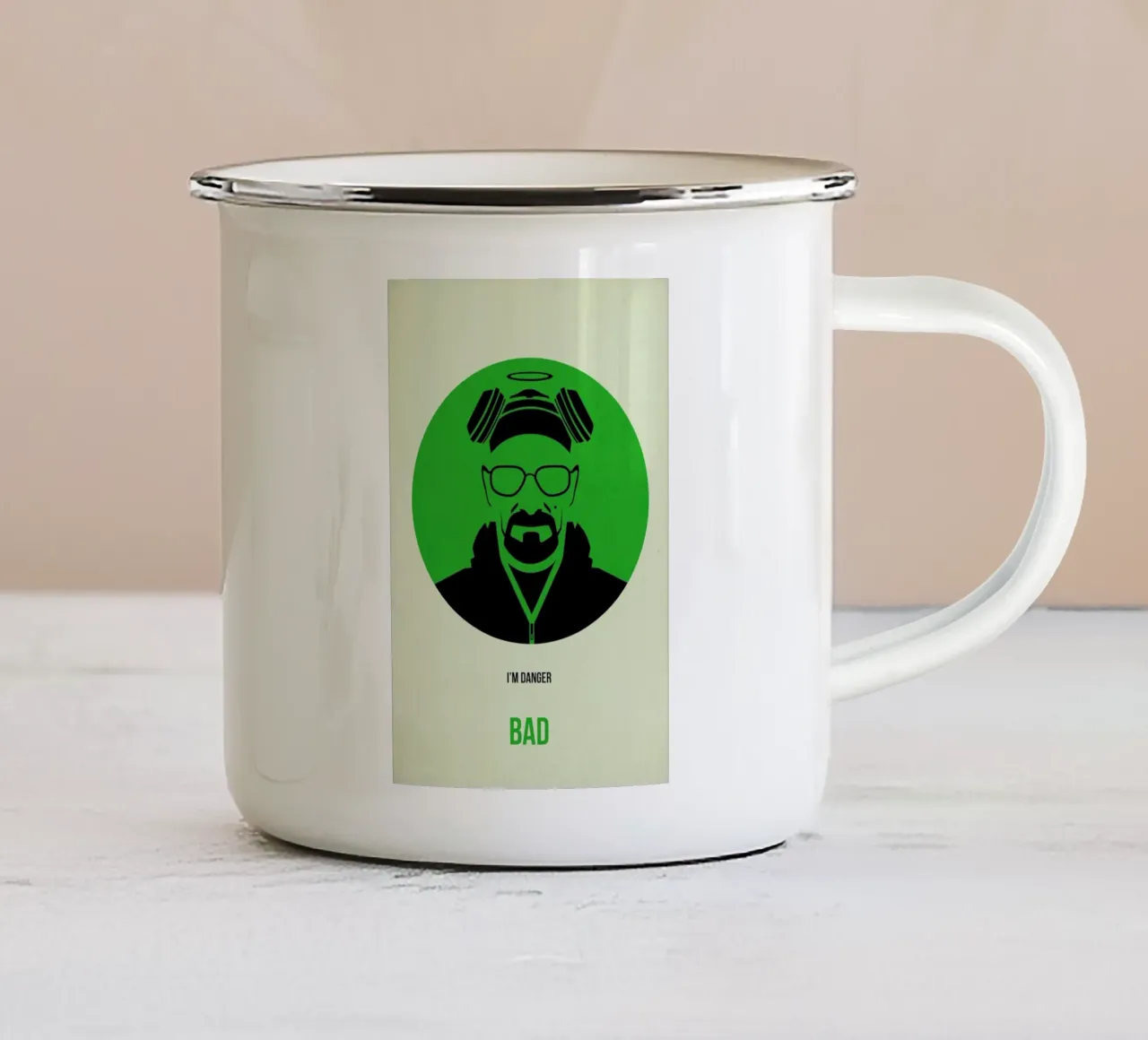 Bad Poster 1 taza de esmalte de Naxart