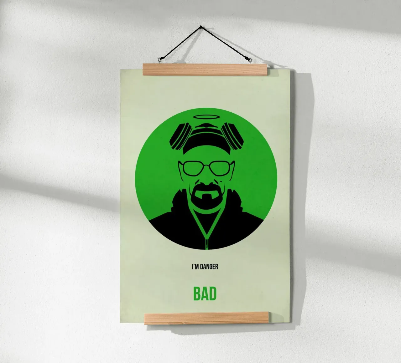 Bad Poster 1 poster with wooden frame by Naxart