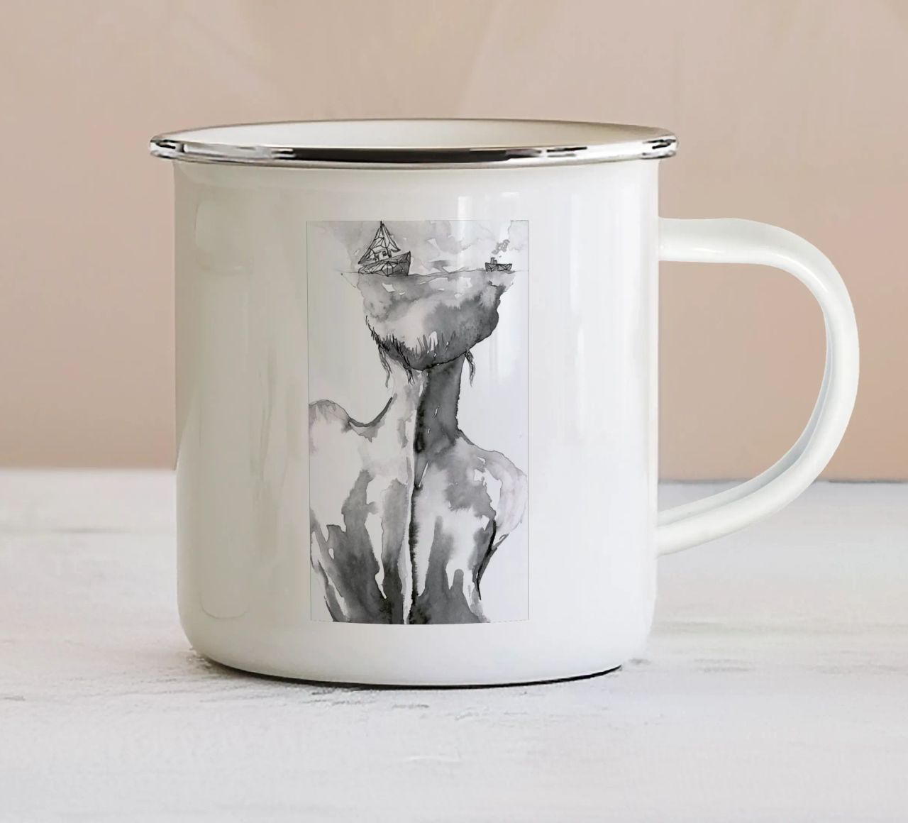 Sailor tazza in smalto da Larissa van der Laan