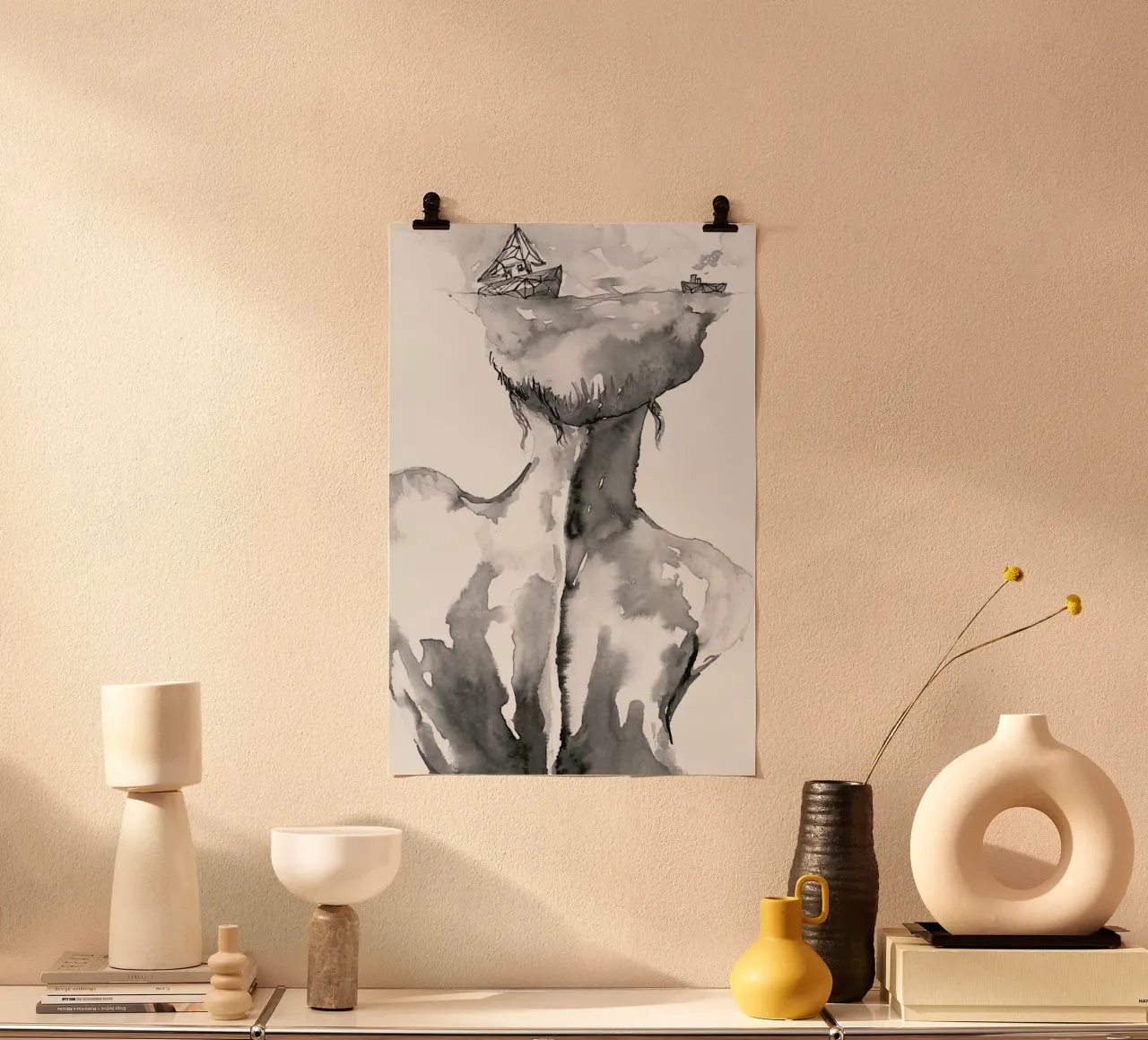 Sailor poster con telaio in plastica da Larissa van der Laan