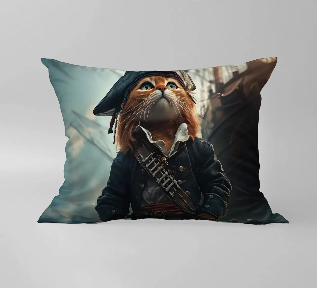 He is a pirate No. 03 cuscino da lazydaypaper