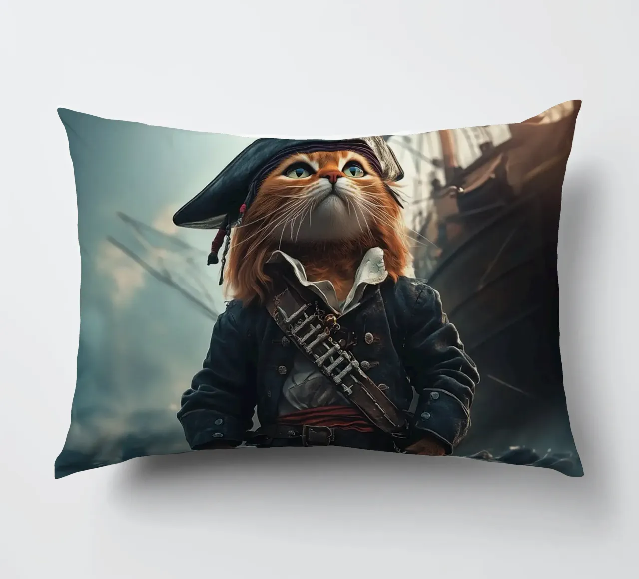 He is a pirate No. 03 cuscino da lazydaypaper