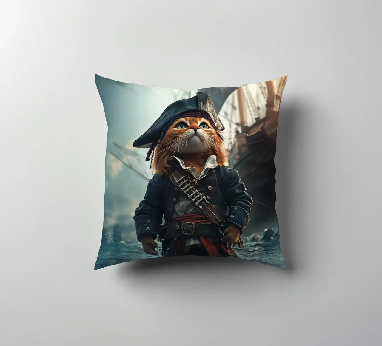 He is a pirate No. 03 cuscino da lazydaypaper