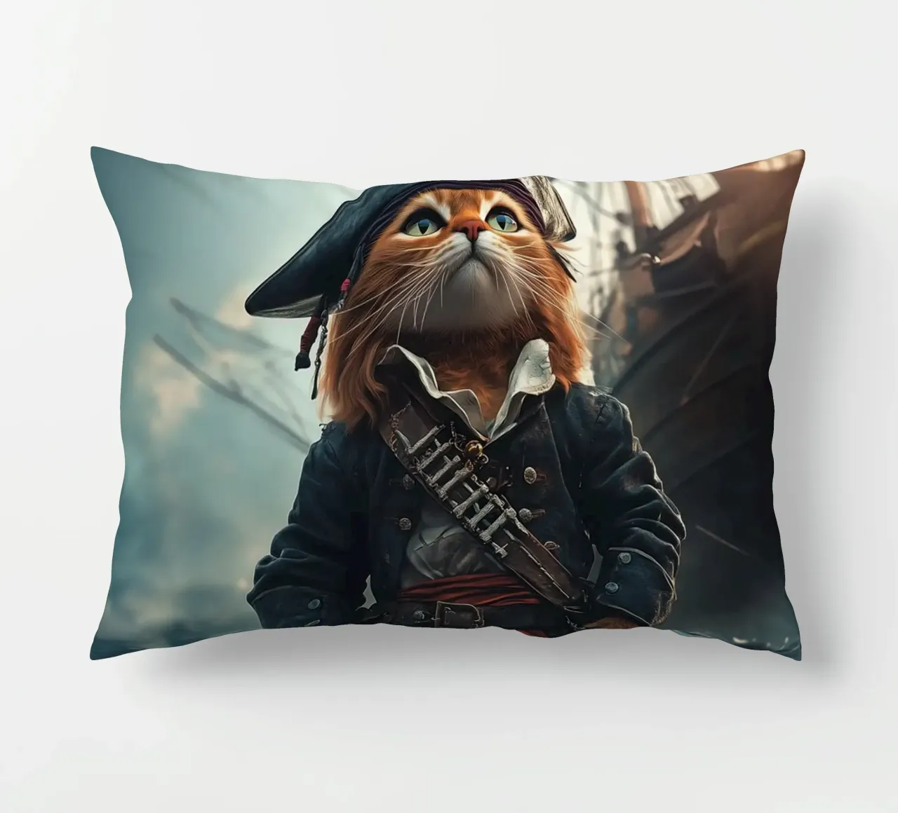 He is a pirate No. 03 cuscino da lazydaypaper