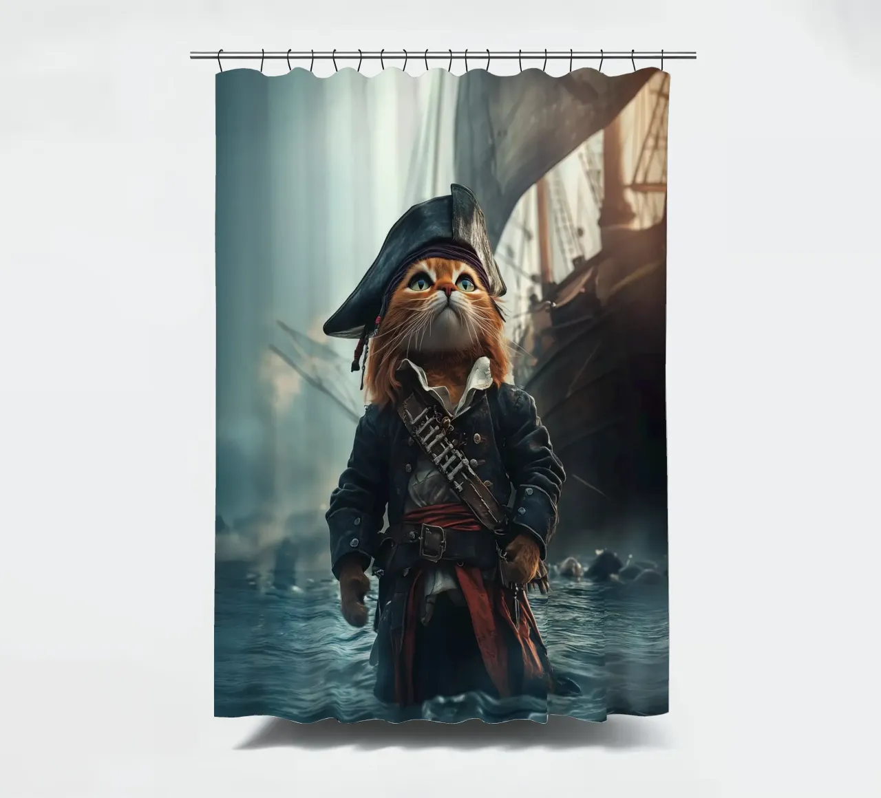 He is a pirate No. 03 tenda da doccia da lazydaypaper