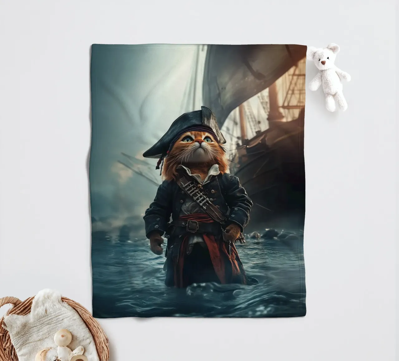He is a pirate No. 03 coperta in pile da lazydaypaper