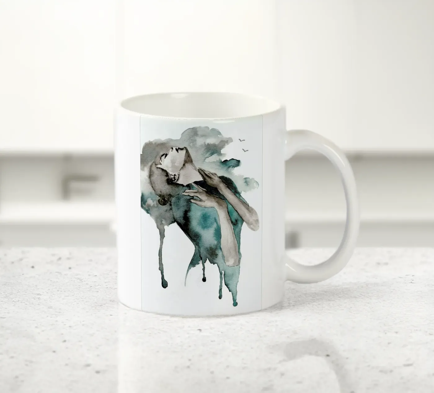 Storm Clouds ceramic mug by Larissa van der Laan