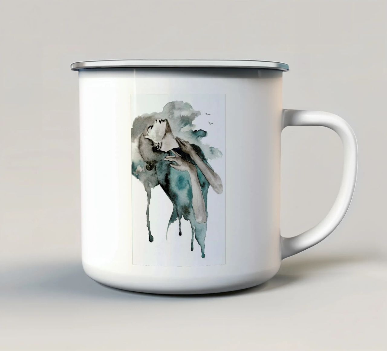 Storm Clouds tazza in smalto da Larissa van der Laan