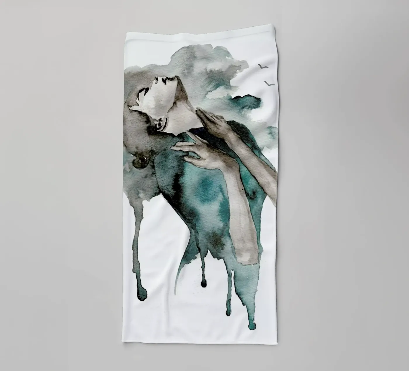 Storm Clouds badhanddoek van Larissa van der Laan