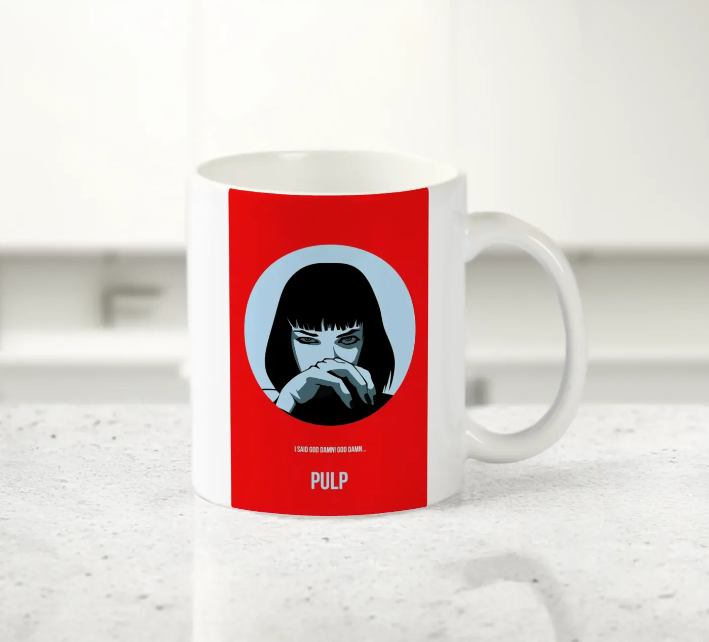 Pulp Poster 1 ceramic mug by Naxart