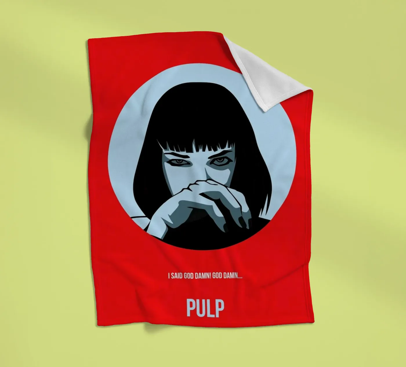 Pulp Poster 1 fleecedeken van Naxart