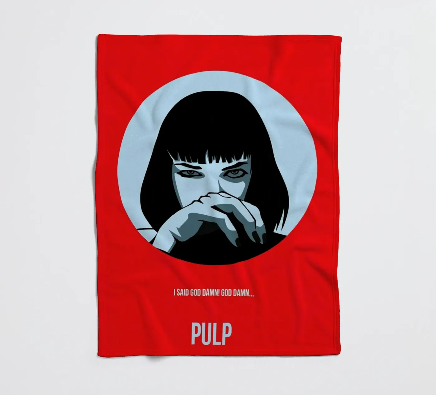 Pulp Poster 1 fleecedeken van Naxart