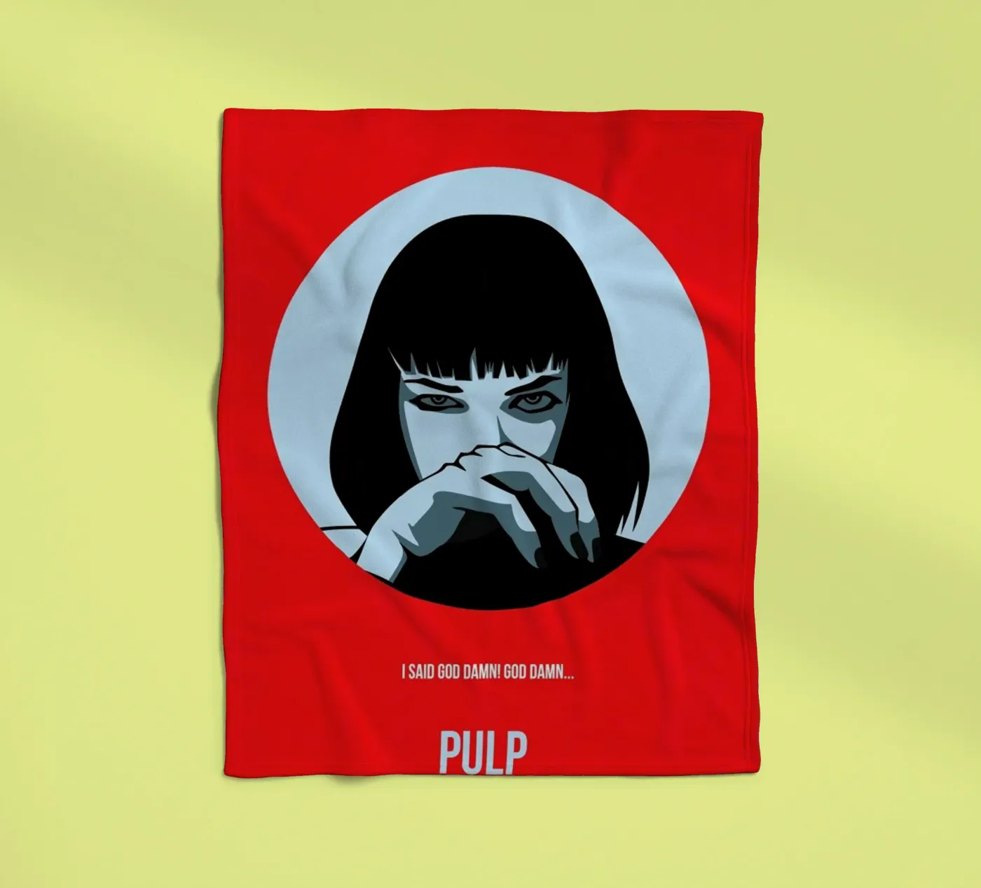 Pulp Poster 1 fleecedeken van Naxart