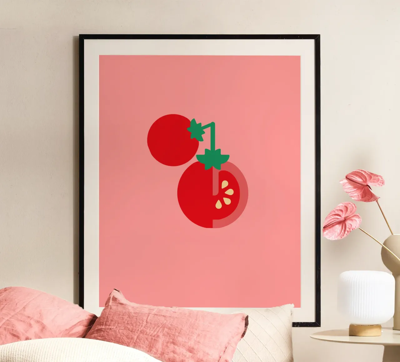 Tomaten poster con telaio in plastica da DARIA IVANOVNA