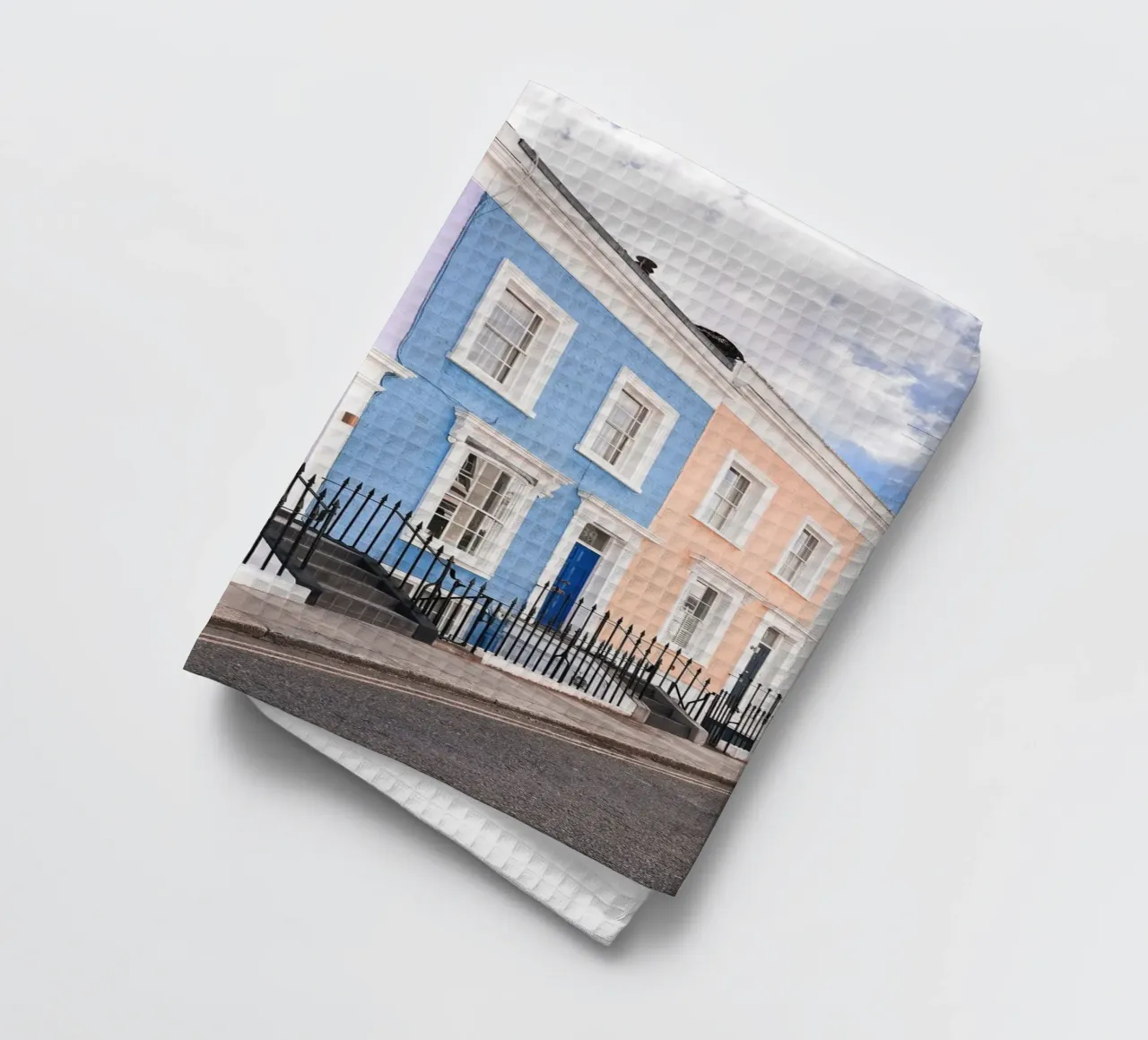 Londra, Inghilterra I Facciate di strade pastello a Notting Hill canovaccio da cucina da Julie Travel Photography