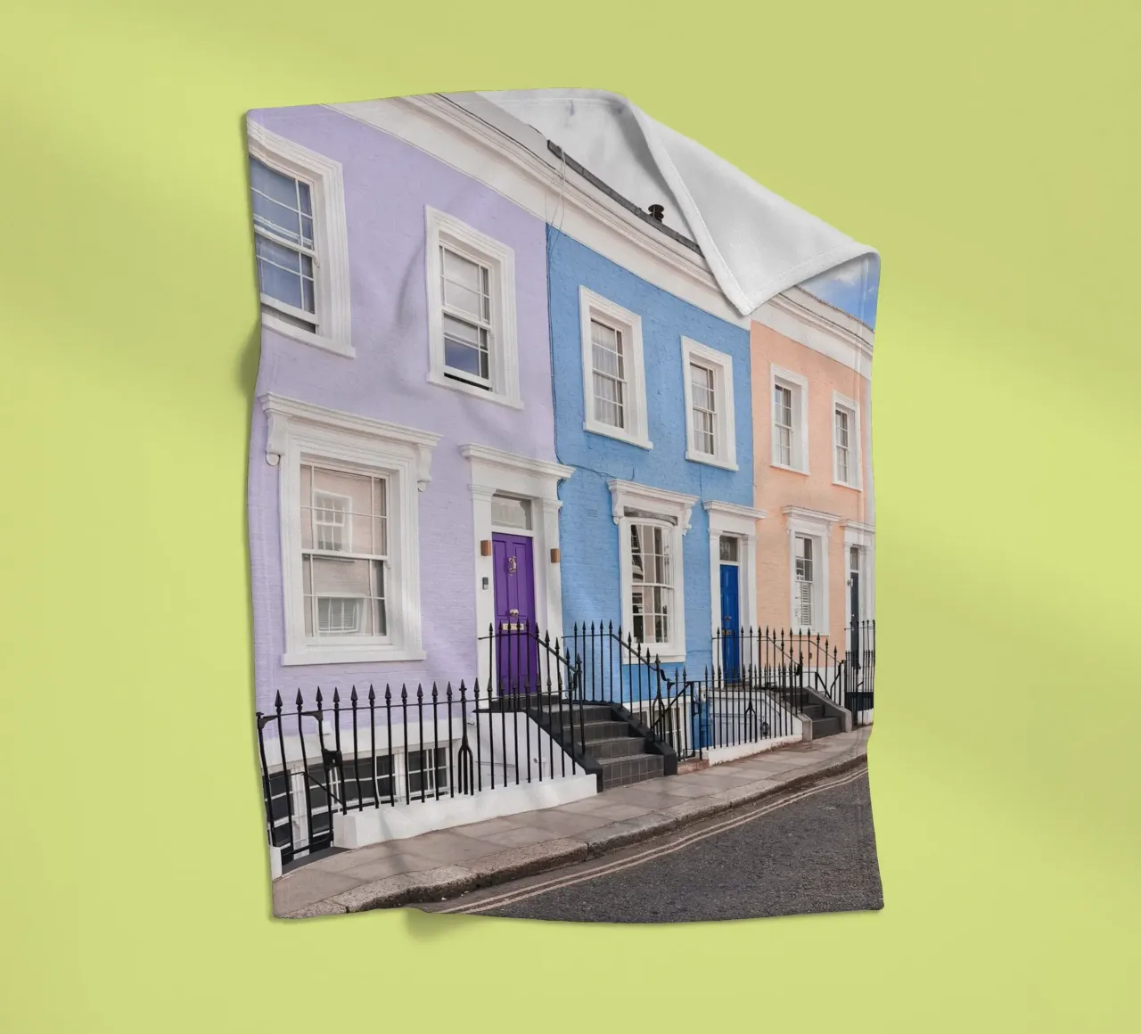 Londra, Inghilterra I Facciate di strade pastello a Notting Hill coperta in pile da Julie Travel Photography