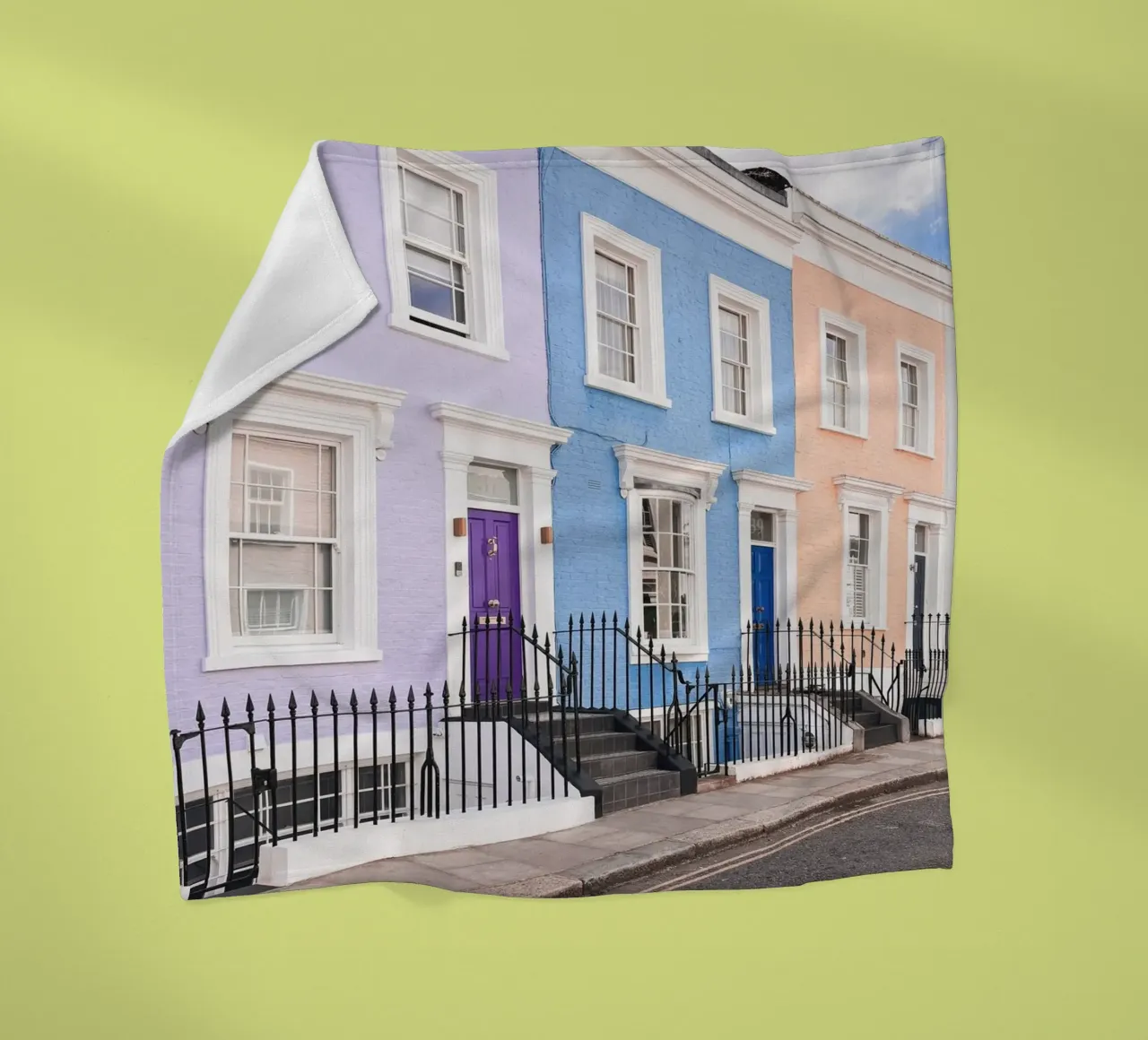 Londra, Inghilterra I Facciate di strade pastello a Notting Hill coperta in pile da Julie Travel Photography