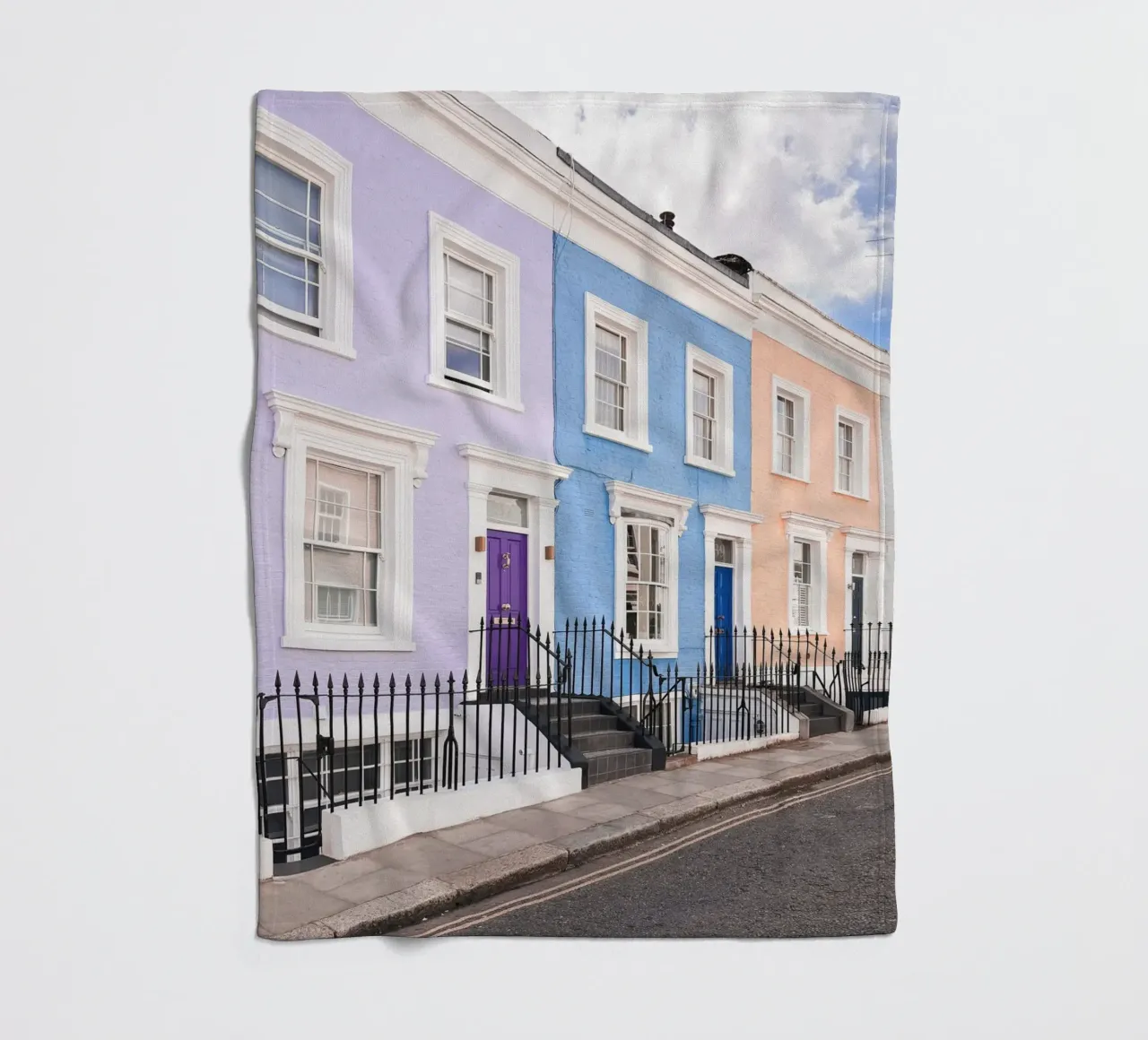 Londra, Inghilterra I Facciate di strade pastello a Notting Hill coperta in pile da Julie Travel Photography