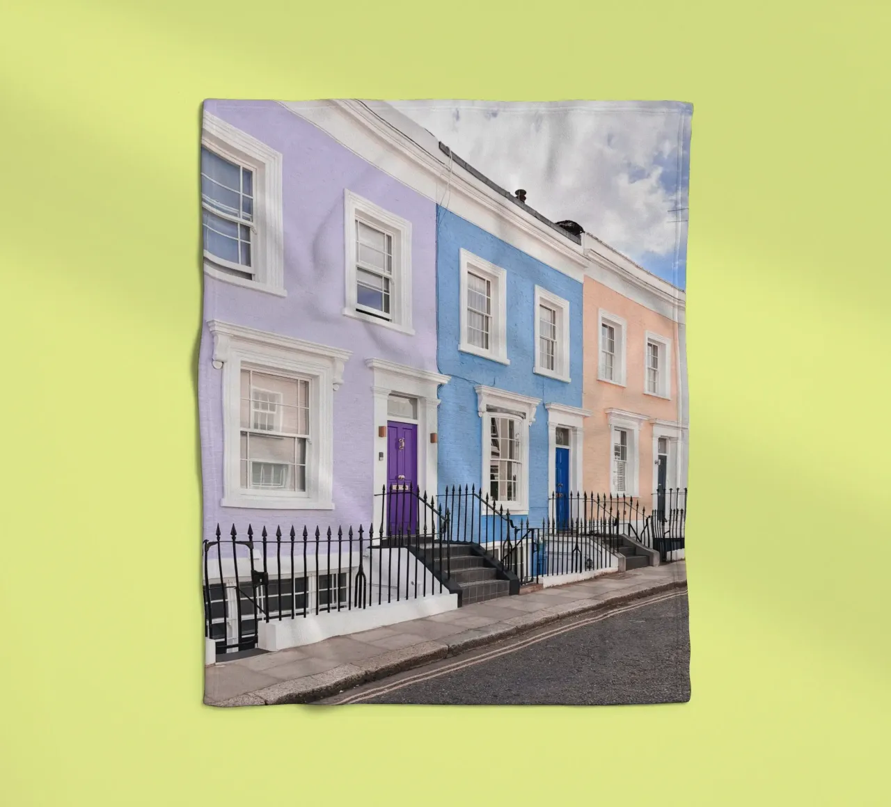 Londra, Inghilterra I Facciate di strade pastello a Notting Hill coperta in pile da Julie Travel Photography