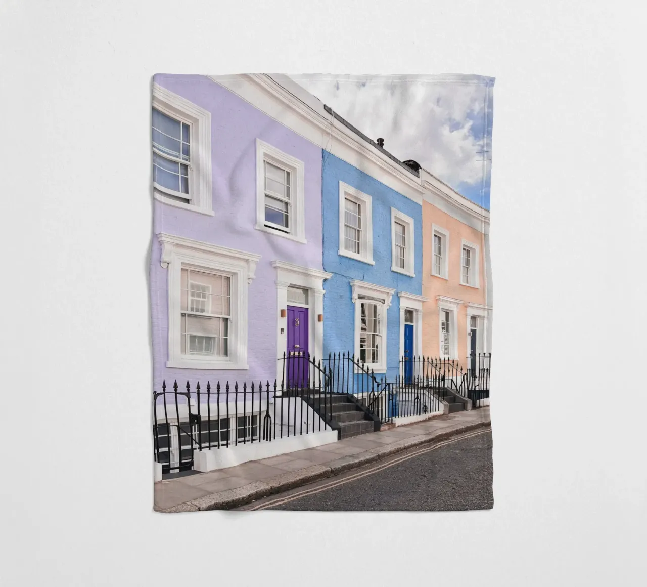 Londra, Inghilterra I Facciate di strade pastello a Notting Hill coperta in pile da Julie Travel Photography