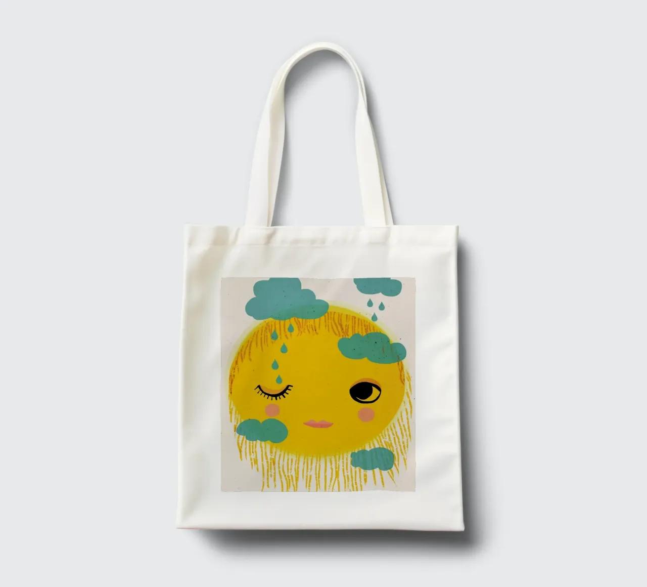 Sun And Rain borsa in juta da treechild