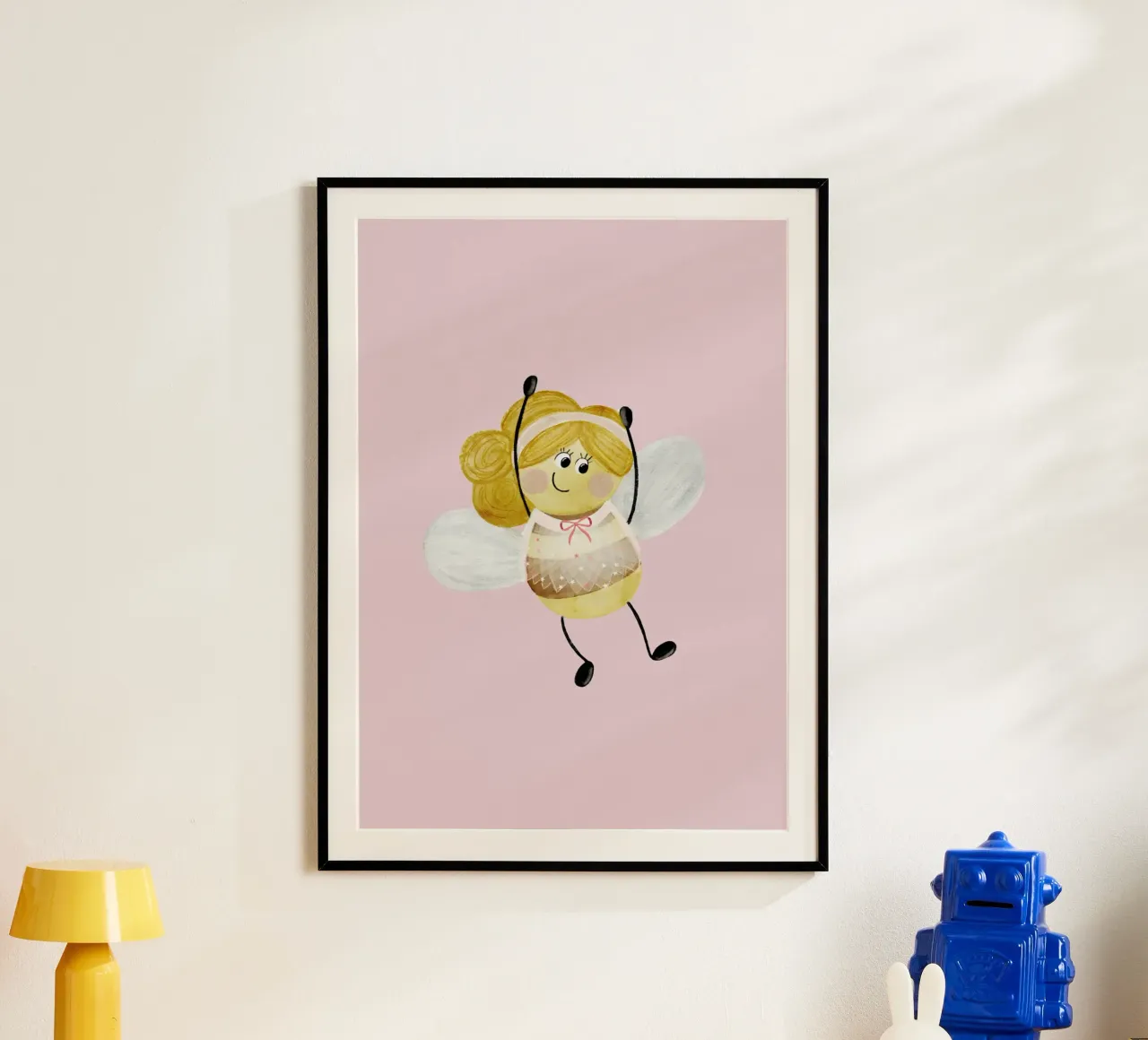 Asilo nido Betty l'ape poster con telaio in legno da HummelBär