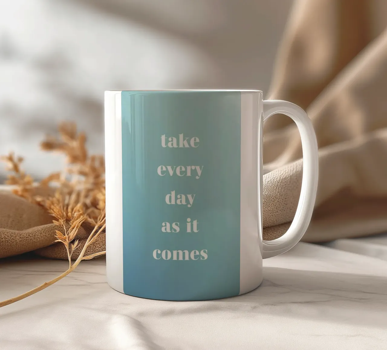 Take Every Day Keramik Tasse von Studio One