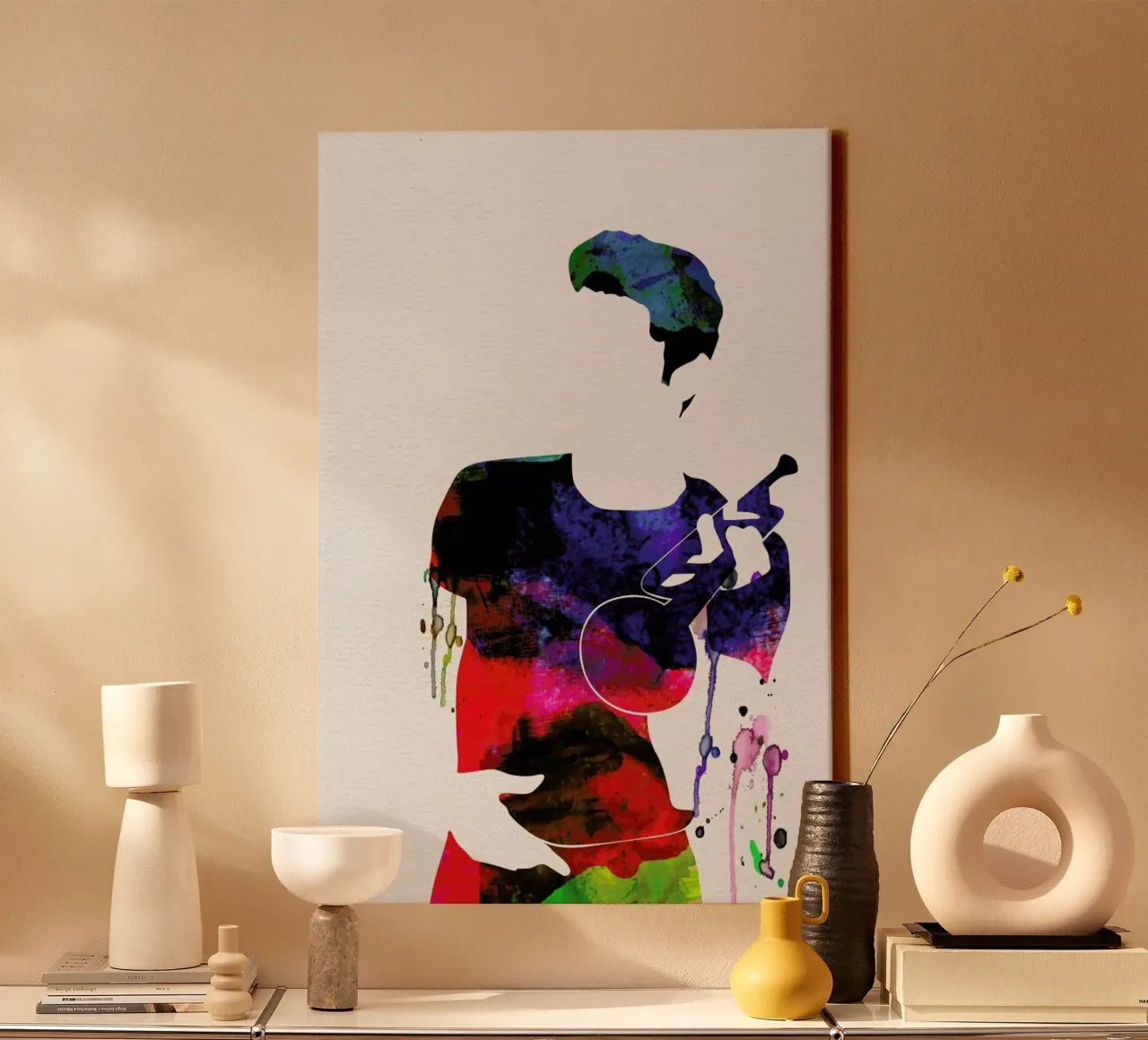 Chet Baker canvas met Baklijst van Naxart