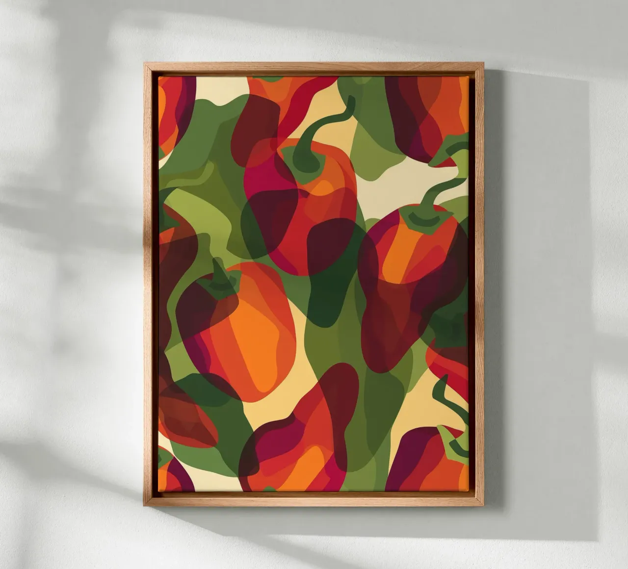 Scharfe Explosion Leinwand mit Schattenfugenrahmen von Spice & Style