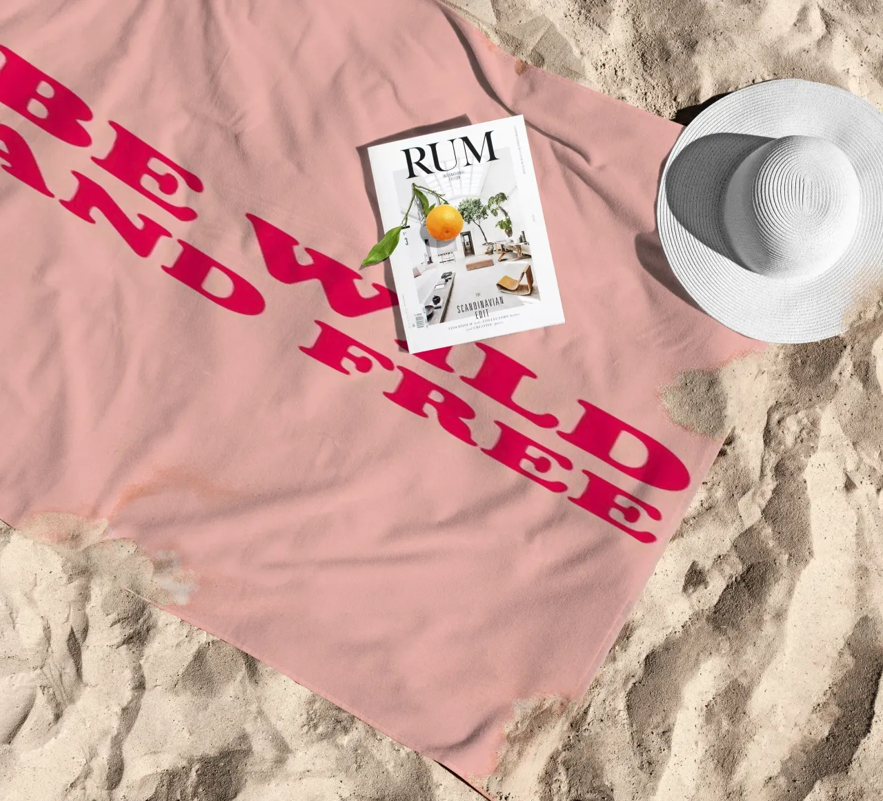 Be Wild and Free - Pink telo mare da Studio One
