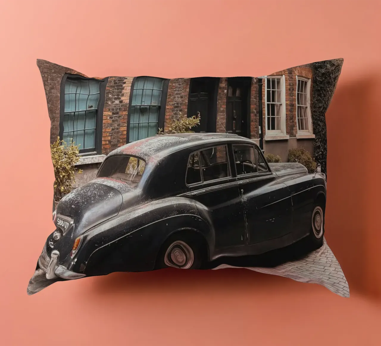 Londra, Inghilterra I Auto d'epoca a Shoreditch cuscino da Julie Travel Photography