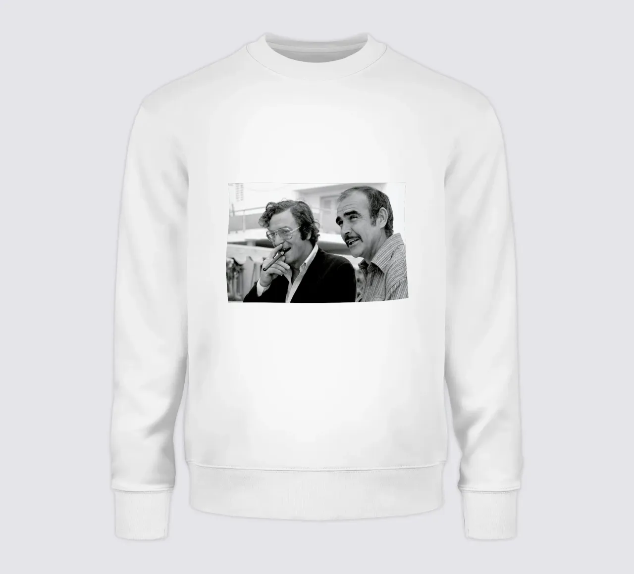 Michael Caine & Sean Connery on Set felpa da Gallery Print and Art Limited