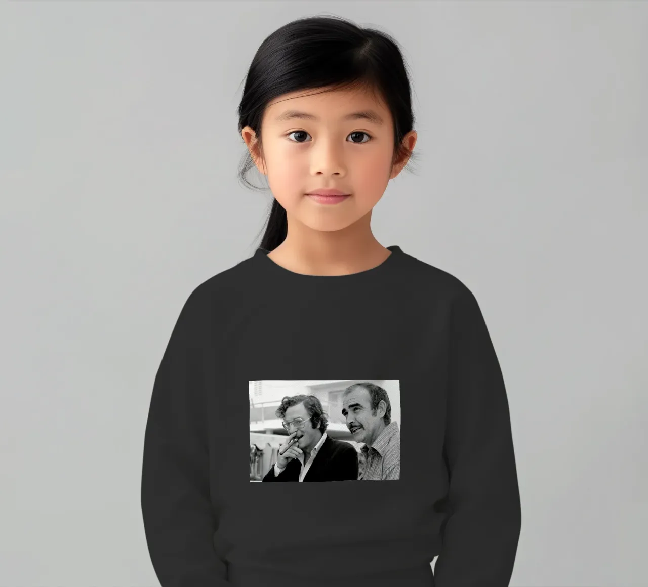 Michael Caine & Sean Connery on Set felpa bambino da Gallery Print and Art Limited