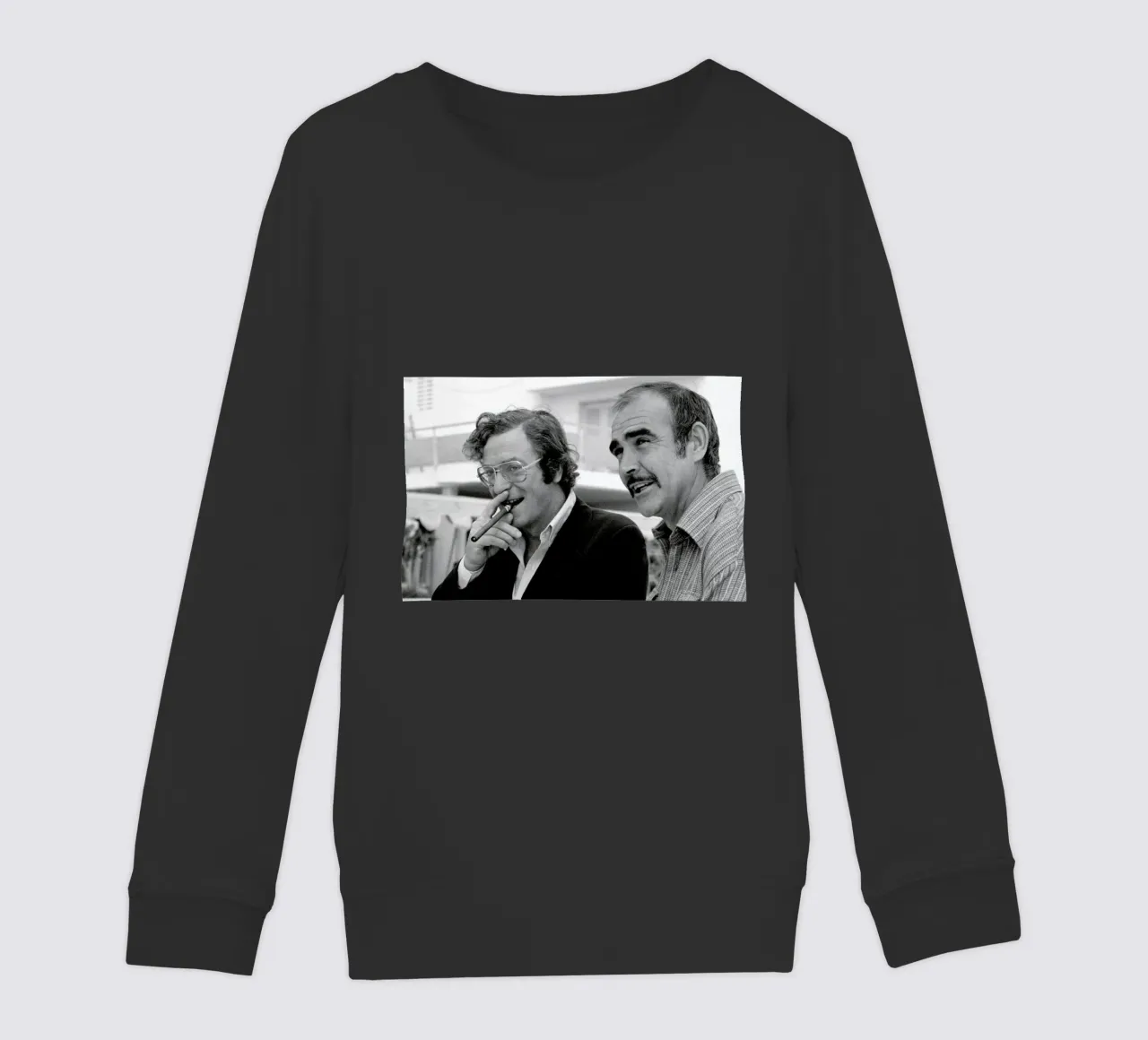 Michael Caine & Sean Connery on Set felpa bambino da Gallery Print and Art Limited