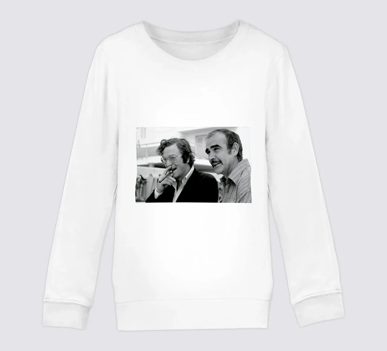 Michael Caine & Sean Connery on Set felpa bambino da Gallery Print and Art Limited