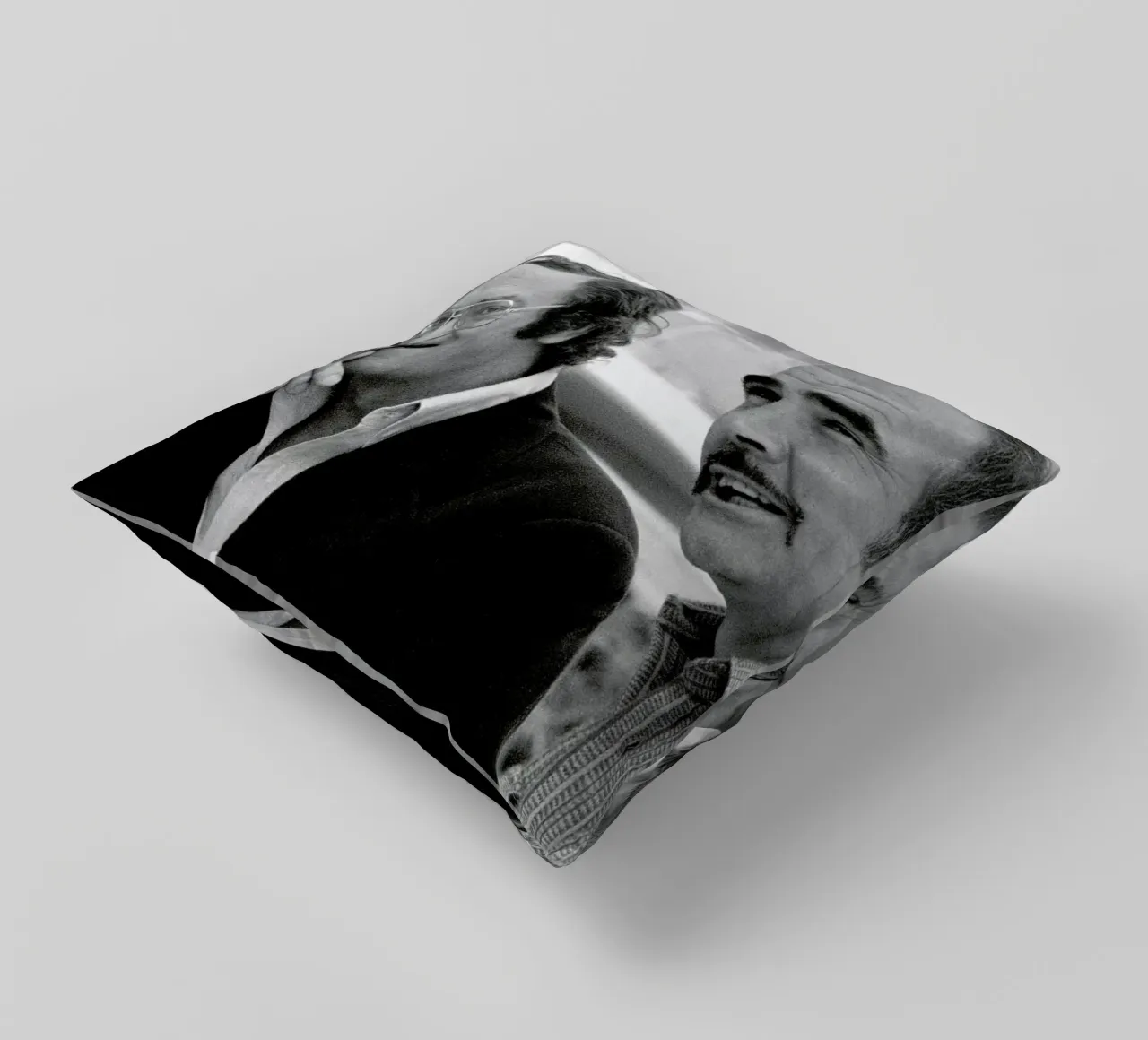 Michael Caine & Sean Connery on Set decorative cushion by Gallery Print and Art Limited