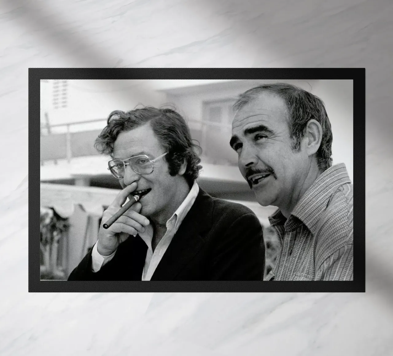 Michael Caine & Sean Connery on Set doormat by Gallery Print and Art Limited