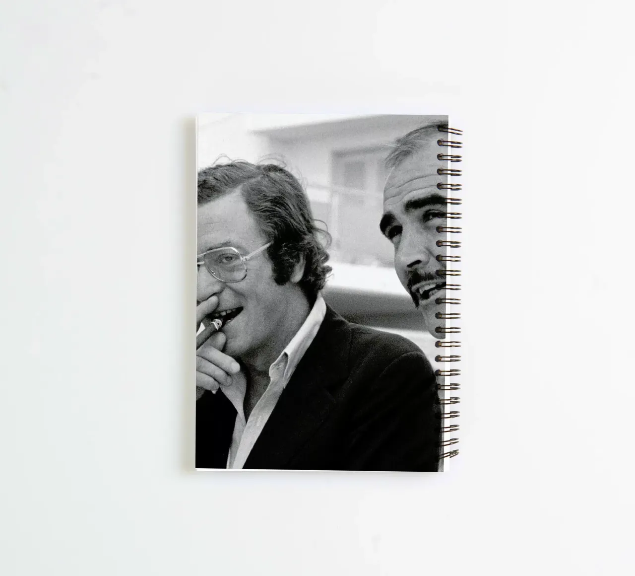 Michael Caine & Sean Connery on Set spiral notebook by Gallery Print and Art Limited