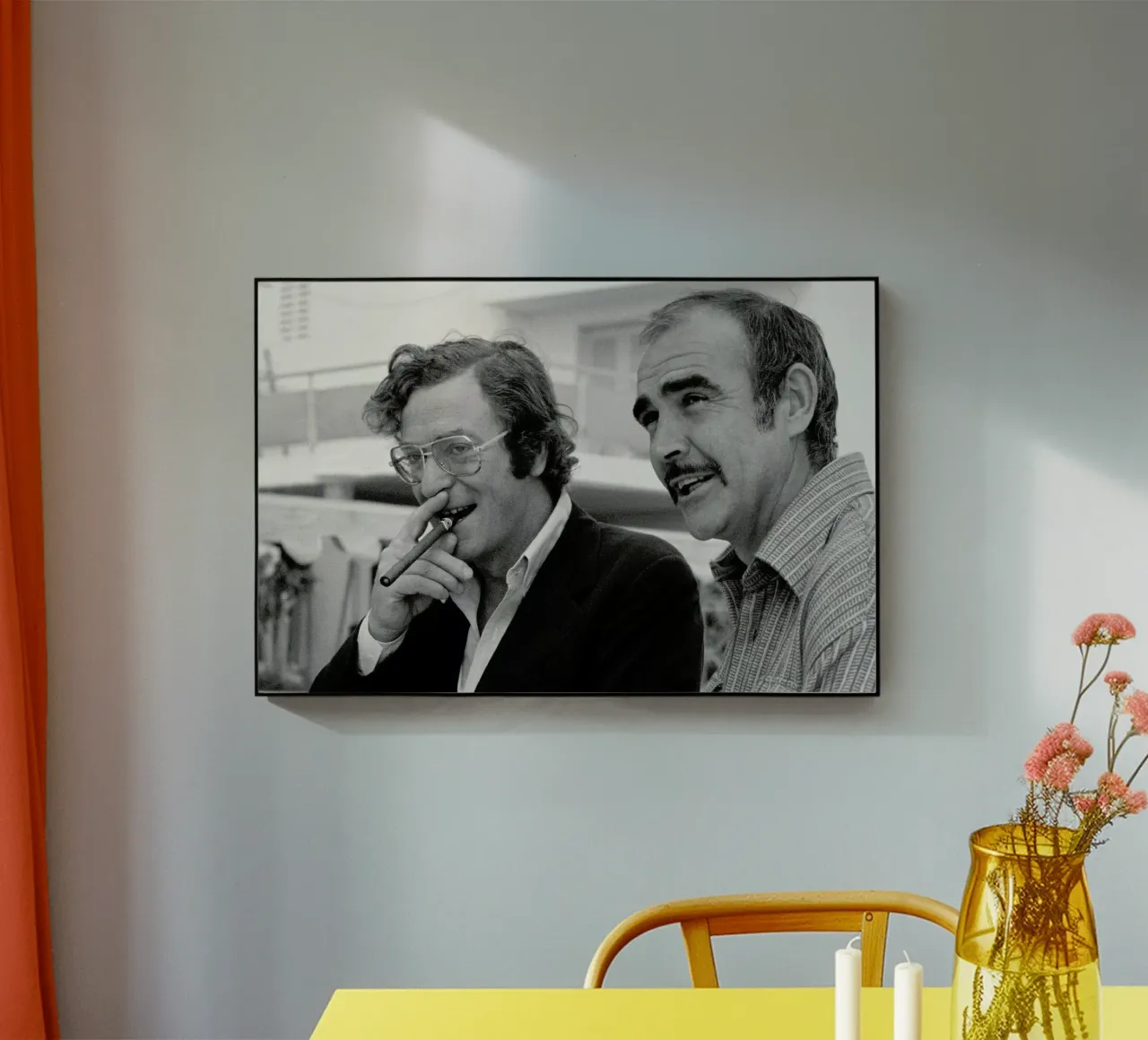 Michael Caine & Sean Connery on Set plexiglass da Gallery Print and Art Limited