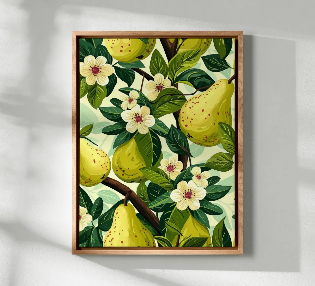 Pears and flowers canvas by Spice & Style