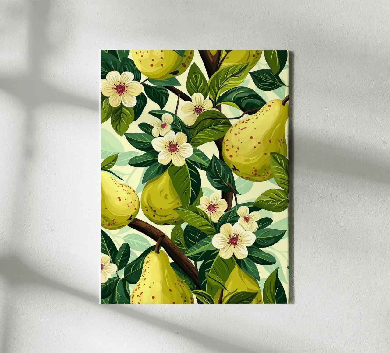 Pears and flowers canvas by Spice & Style