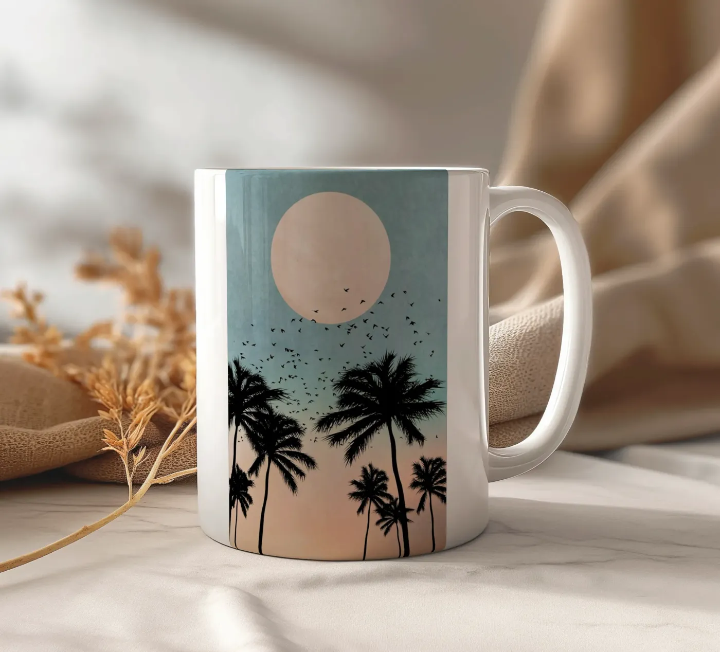 Sunrise ceramic mug by Kubistika