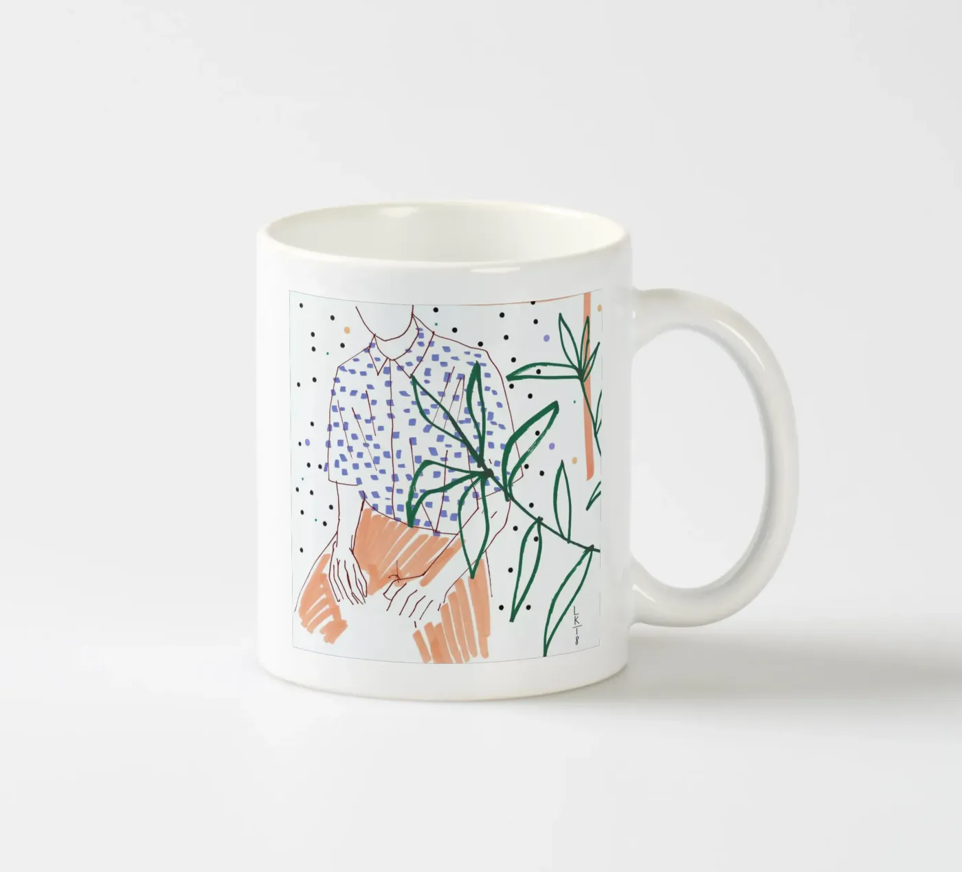 Sitter ceramic mug by Liga Kitchen
