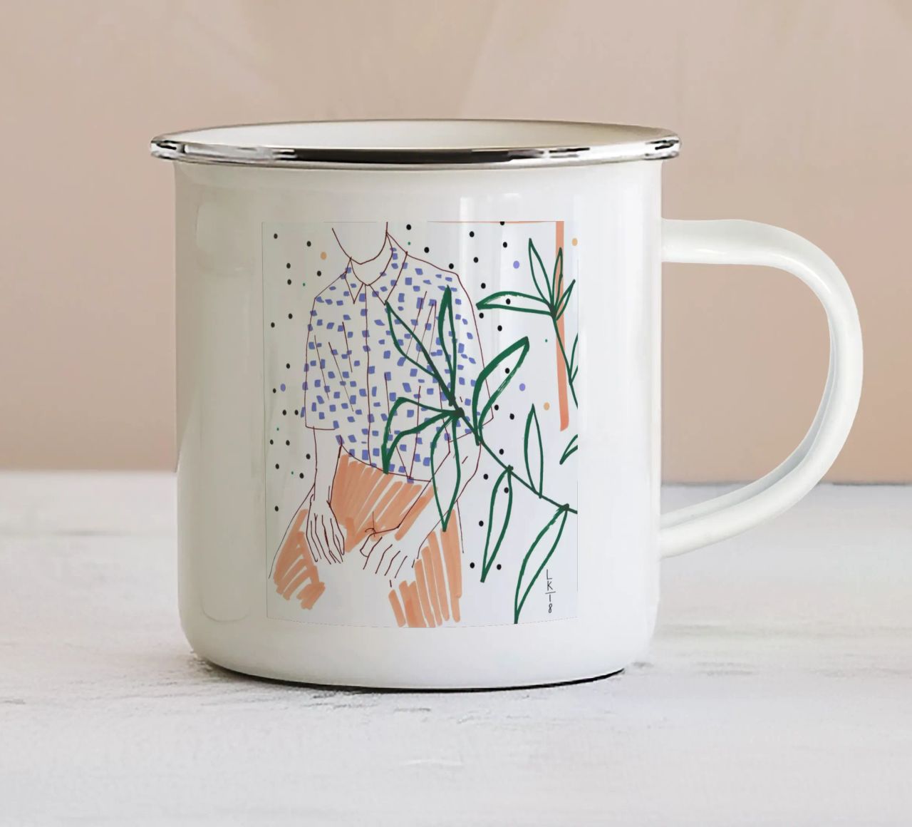 Sitter tazza in smalto da Liga Kitchen